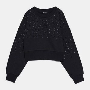 Zara Black Embellished Pullover